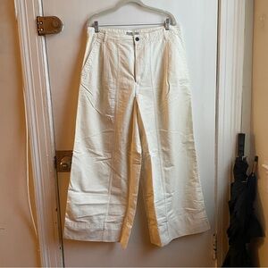 Everlane wide leg white pants